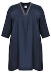 Tunic pintucks LINEN - blue - #4