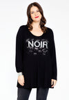 Tunic flare noir ORGANIC COTTON - black 