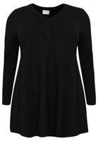 Tunic wide bottom COTTON - black - #4