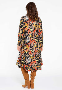 Polodress with frill GRAPHIC - black - #3