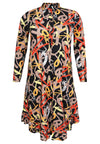 Polodress with frill GRAPHIC - black - #4