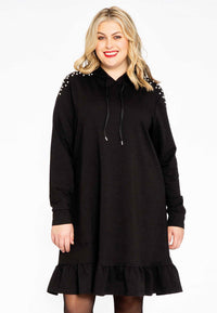 Sweater-dress STUDS - black - #1