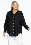 Blouse oversized LINEN - black