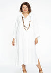 Blouse long 3/4 sleeves LINEN - white 