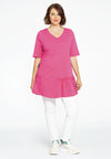 Tunika wide bottom mit rüschen cotton - rosa