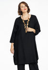 Tunika linen - Schwarz