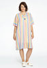 Dress grandad collar RAINBOW - white  - #2