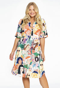 Dress grandad collar GIRLS - multi - #1