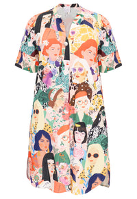 Dress grandad collar GIRLS - multi - #4