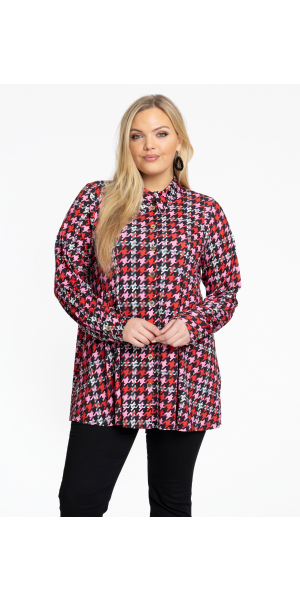 Yoek | Bluse flare PIED DE POULE