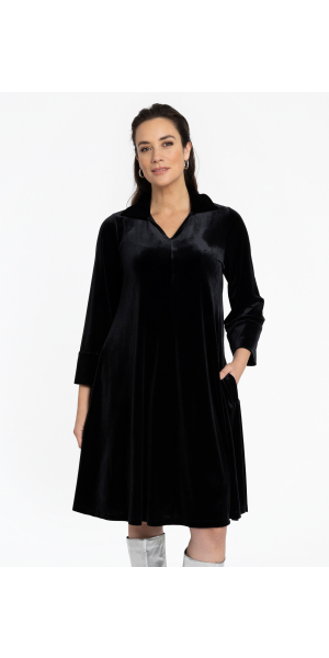 Yoek | Kleid V-Ausschnitt VELOURS