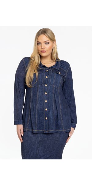 Yoek | Bluse flare DENIM DOLCE