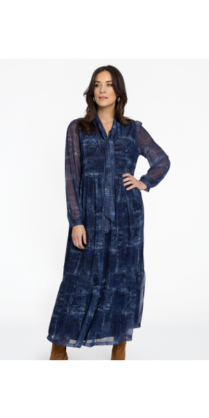 Yoek | Kleid mit Rüschen DENIM MOUSSE