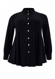 Blouse boxpleats DOLCE - ecru black brown