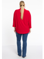 Blouse kimono 7/8 sleeve DOLCE - black red 