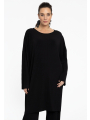 Tunic square DOLCE PLISSE - black 