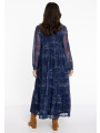 Dress ruffled DENIM MOUSSE - blue