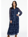 Dress ruffled DENIM MOUSSE - blue