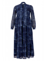 Dress ruffled DENIM MOUSSE - blue